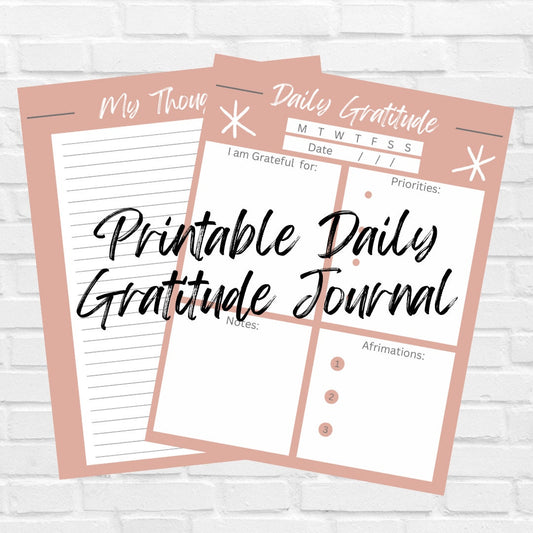Printable Daily Gratitude Journal / PDF File