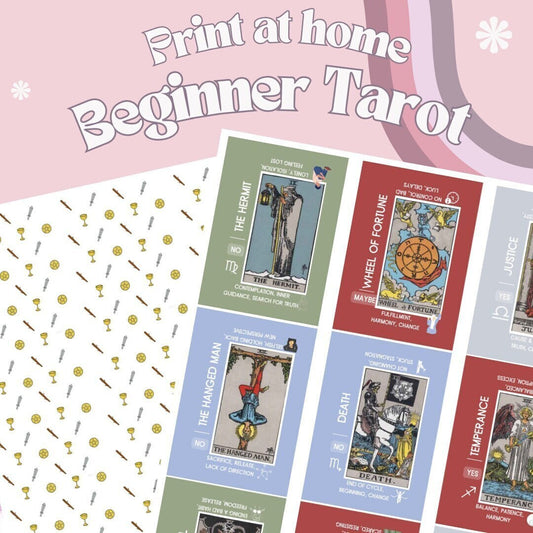 Printable: Mini Beginner Tarot ( 79 Cards ) / PDF File