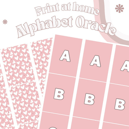 Printable: Alphabet Oracle Deck ( 78 cards ) / PDF File