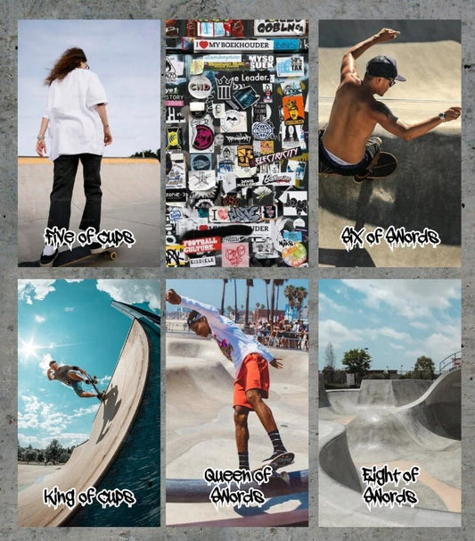 Skater Tarot Deck (78 cards) *MADE TO ORDER* / Skateboarding Tarot Deck