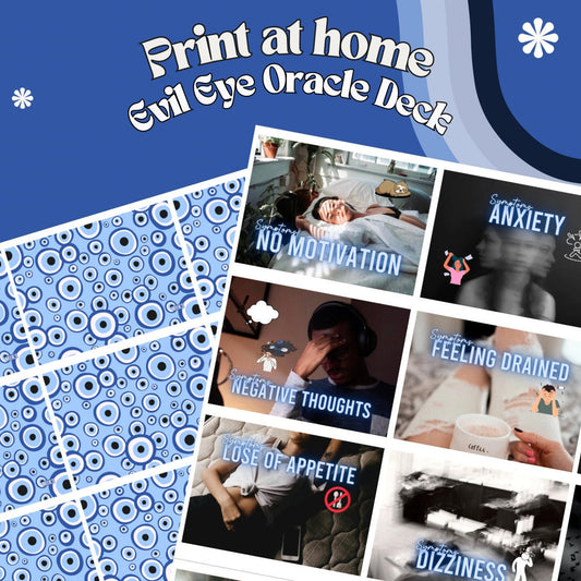 Printable : Evil Eye Oracle Deck ( 50 Cards) / PDF File