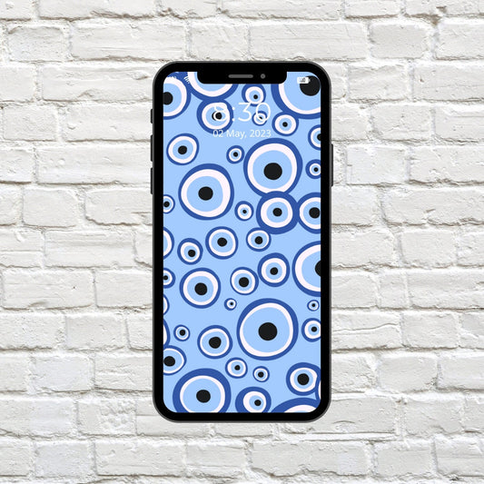 Phone Wallpaper - Blue Evil Eye