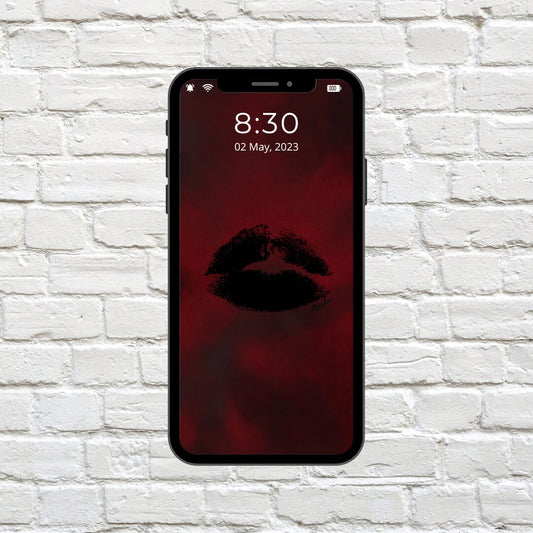 Phone Wallpaper - Black Lipstick