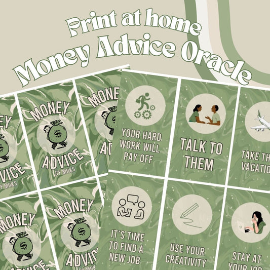Printable: Money Advice Oracle Deck ( 74 Cards ) / PDF File